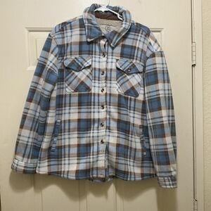 Cascade Collective Cozy Blue and Brown Jacket